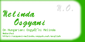 melinda osgyani business card